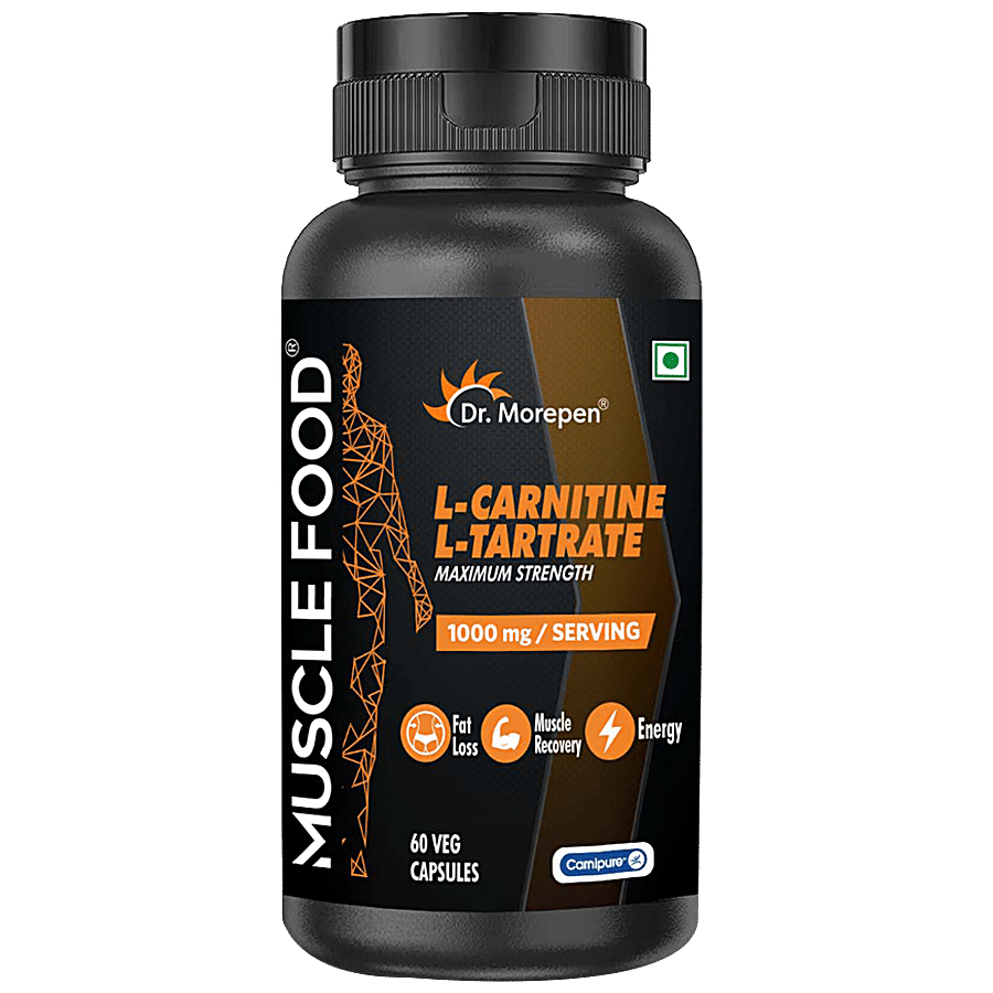 Dr. Morepen Muscle Food L-Carnitine L-Tartrate Capsules - 1000 mg