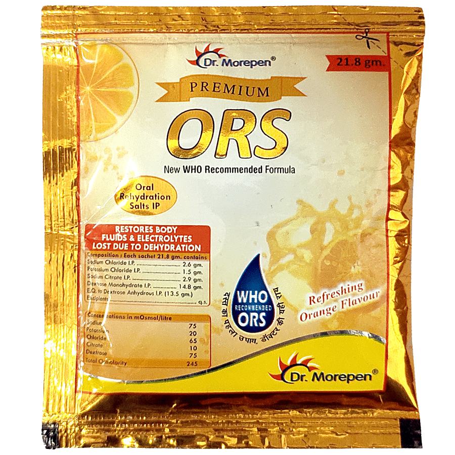 Dr. Morepen Premium ORS Powder - Liquid Hydration Drink