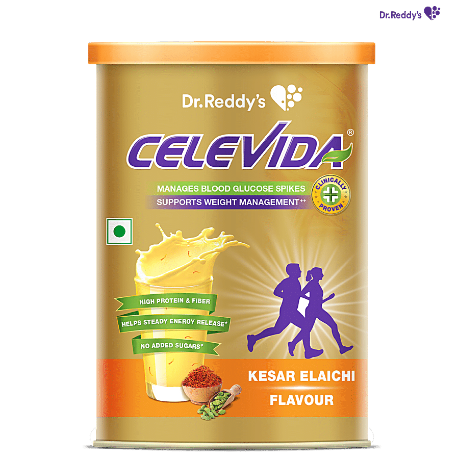 Dr Reddy's Celevida Nutrition Drink For Diabetes & Weight Management - Kesar Elaichi