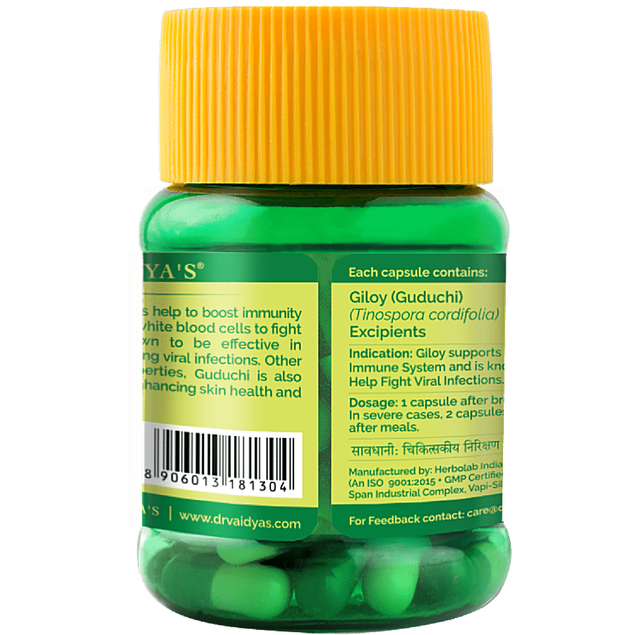 Dr. Vaidyas Giloy Capsules - Immunity Enhancer