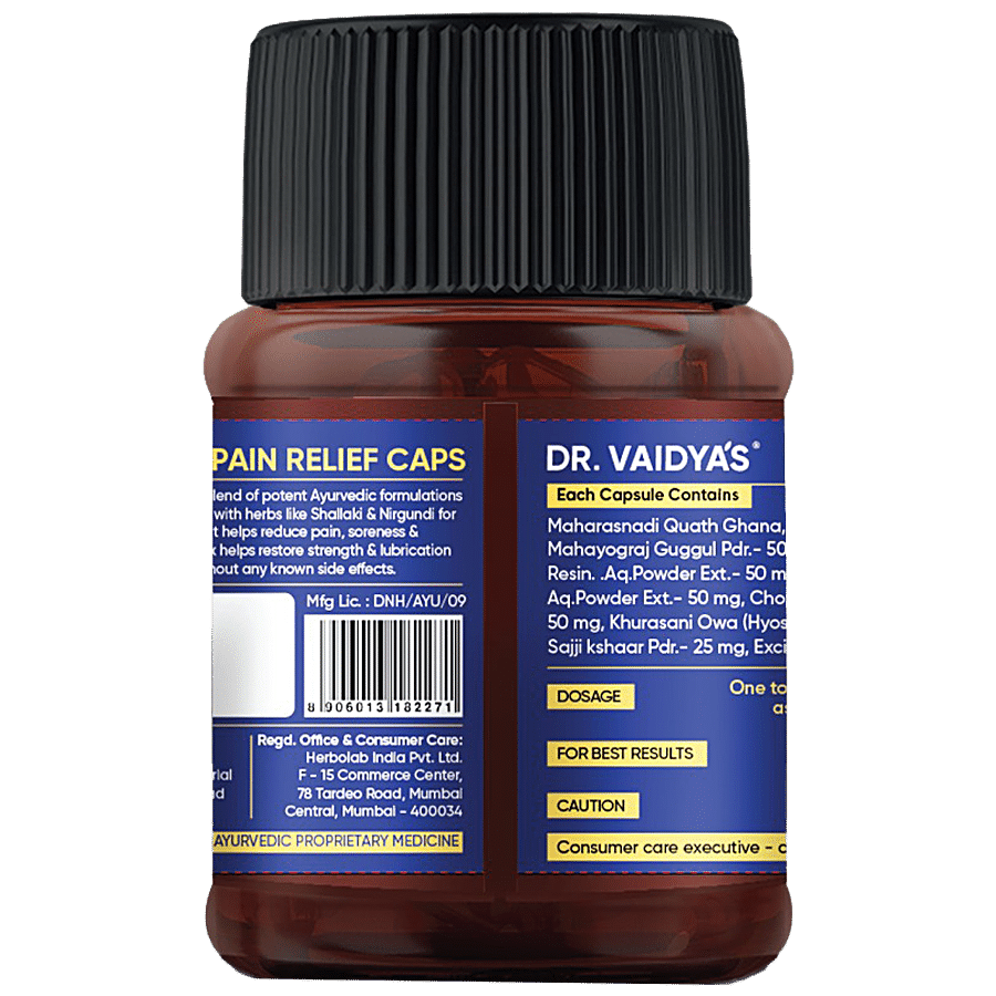 Dr. Vaidyas Pain Relief Capsule - Reduces Joint Ache