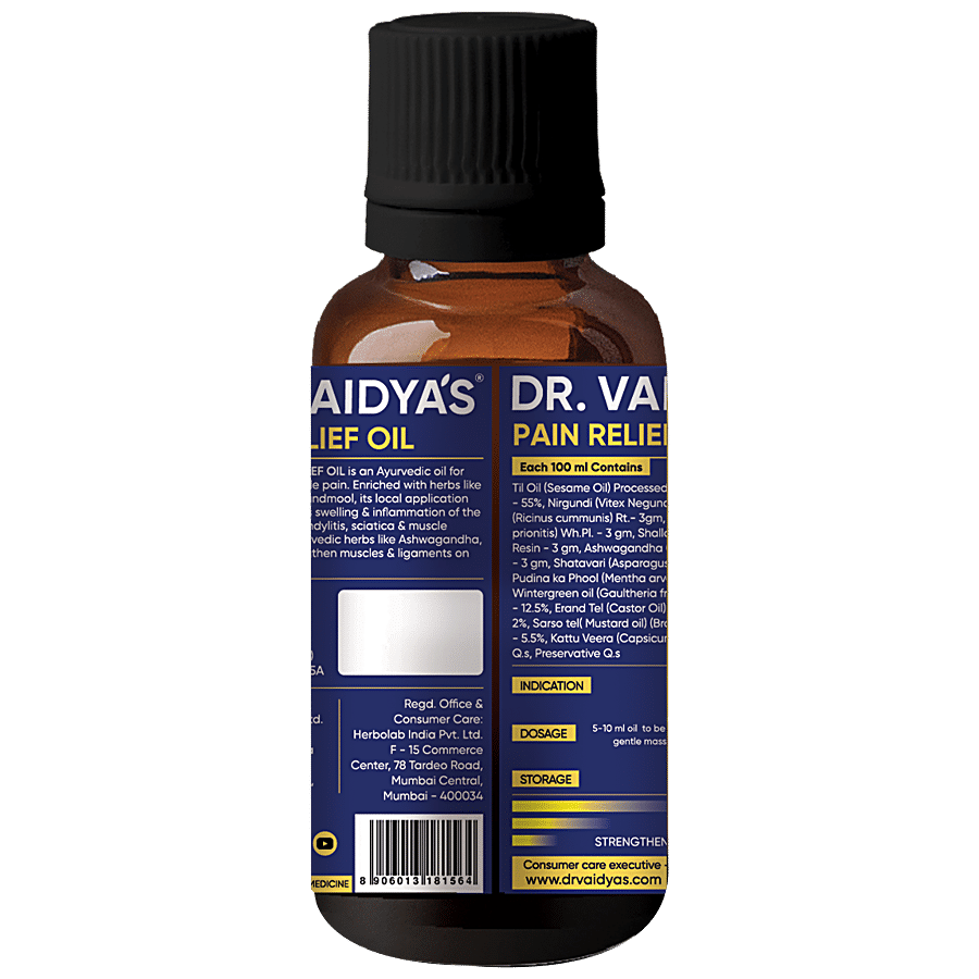 Dr. Vaidyas Pain Relief Oil - Triple Action Formula