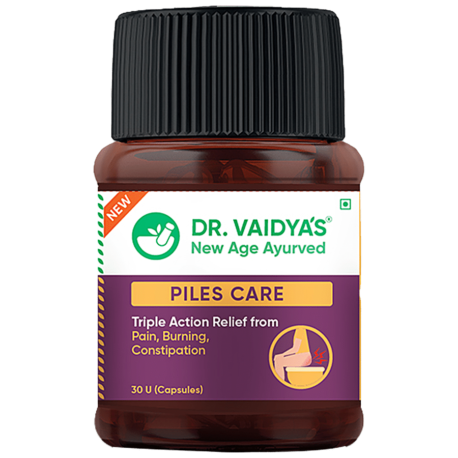 Dr. Vaidyas Piles Care Capsules - Triple Action Formula