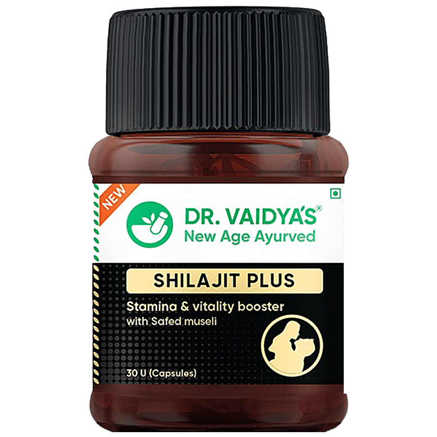 Dr. Vaidyas Shilajit Plus Capsules - With Safed Muesli