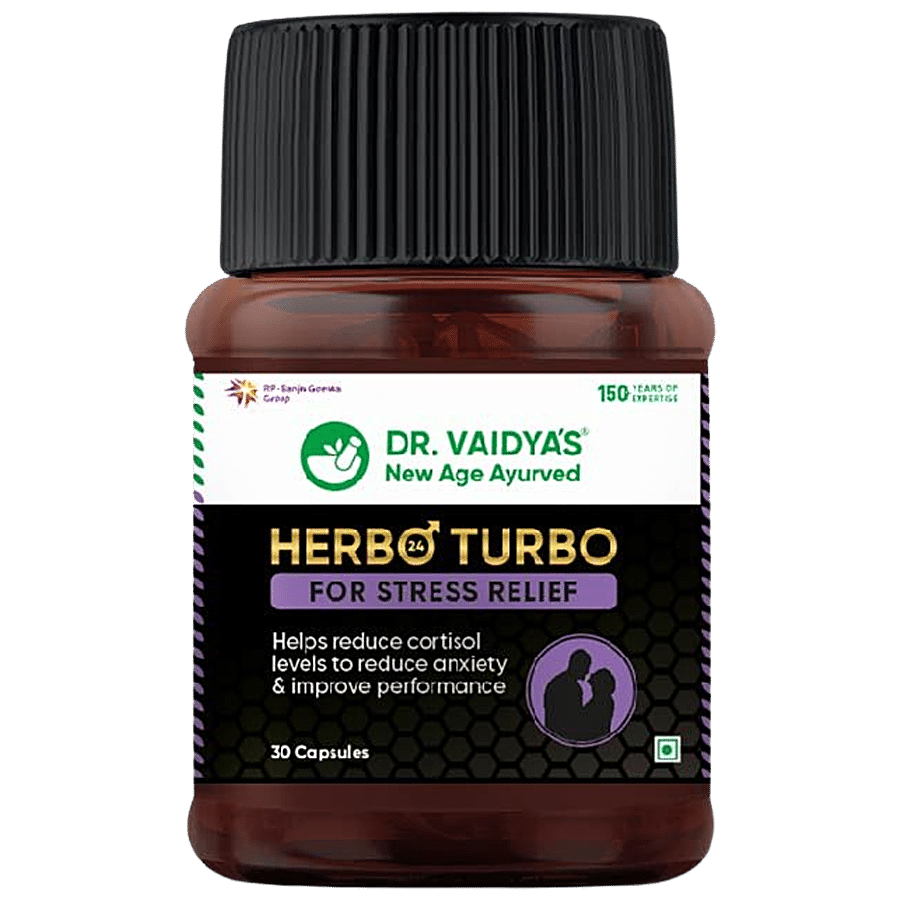 Dr.Vaidya's Herbo24Turbo Capsule - For Stress Relief