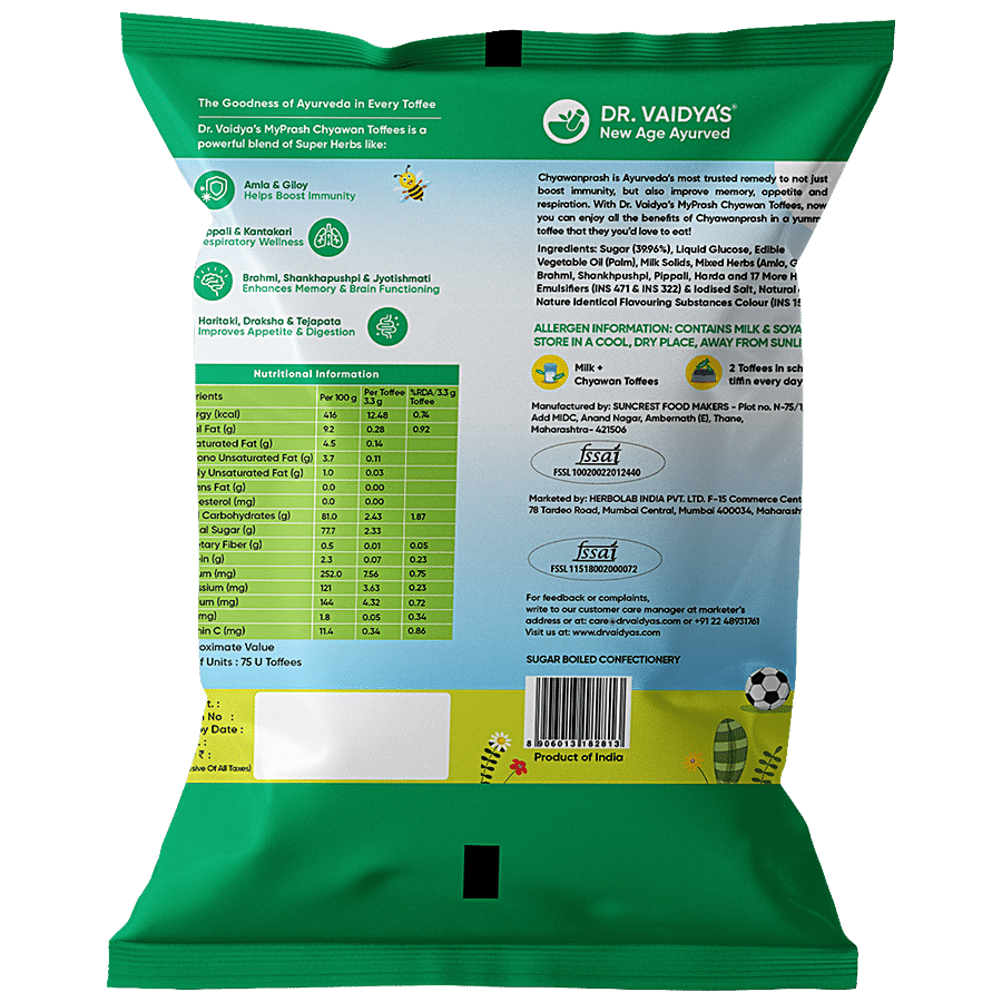 Dr.Vaidya's My Prash Chyawan Toffees - 23 Super Herbs