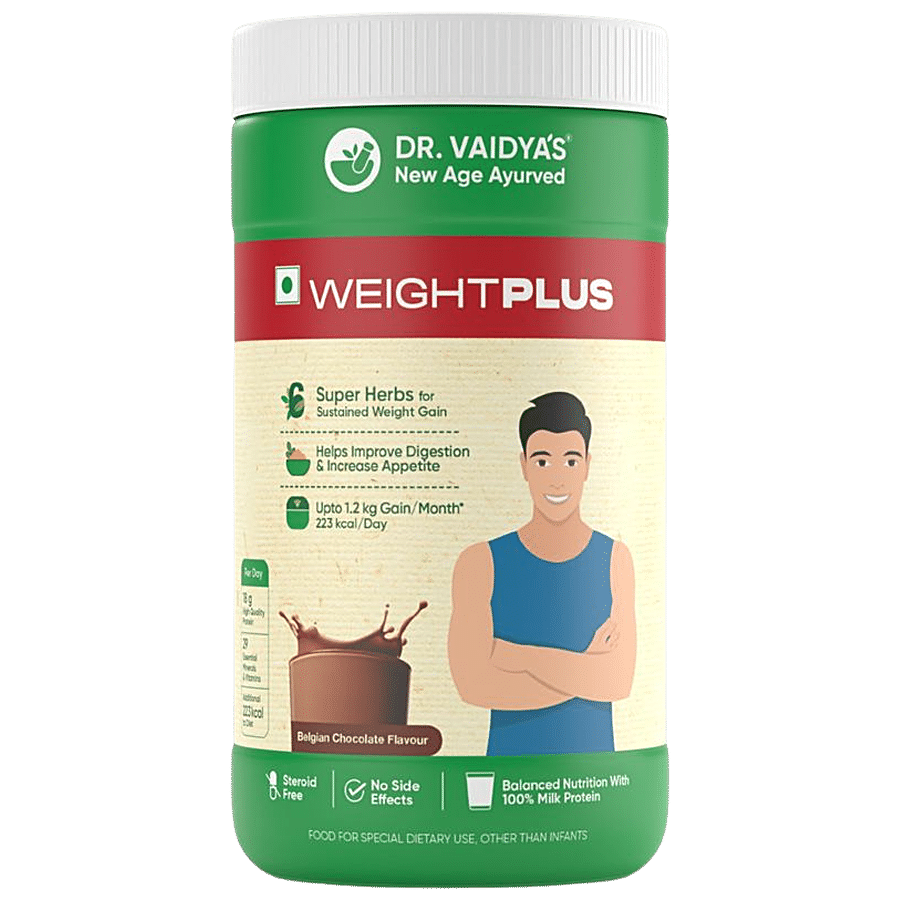 Dr.Vaidya's Weight Plus With 6 Super Herbs - For Healthy Weight Gain