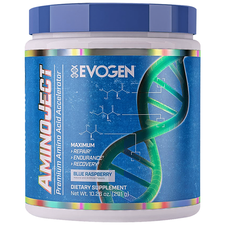 EVOGEN Aminoject Premium Amino Acid Accelerator Dietary Supplement - Blue Raspberry