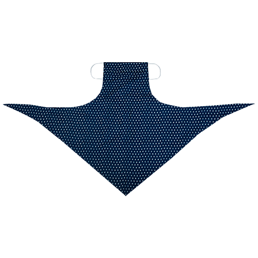 FabAlley Cotton Scarf Mask - Indigo Dotted