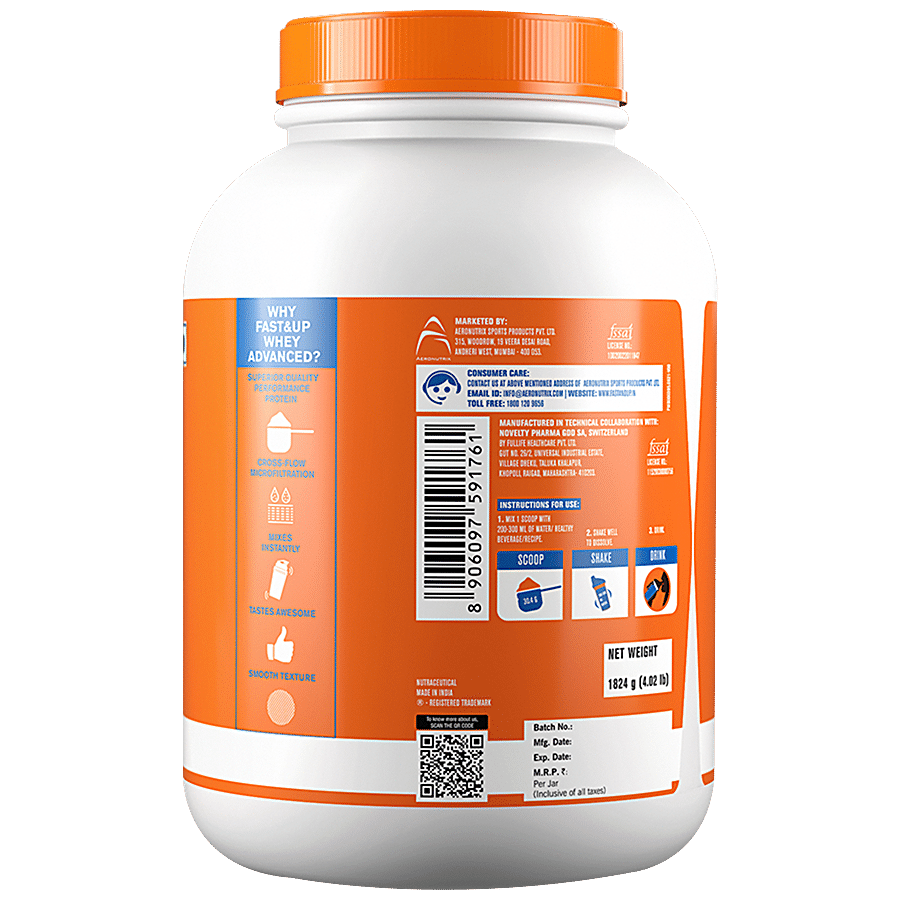 Fast&Up Advanced Isolate & Hydrolyzed Whey Protein - Promotes Muscle Growth