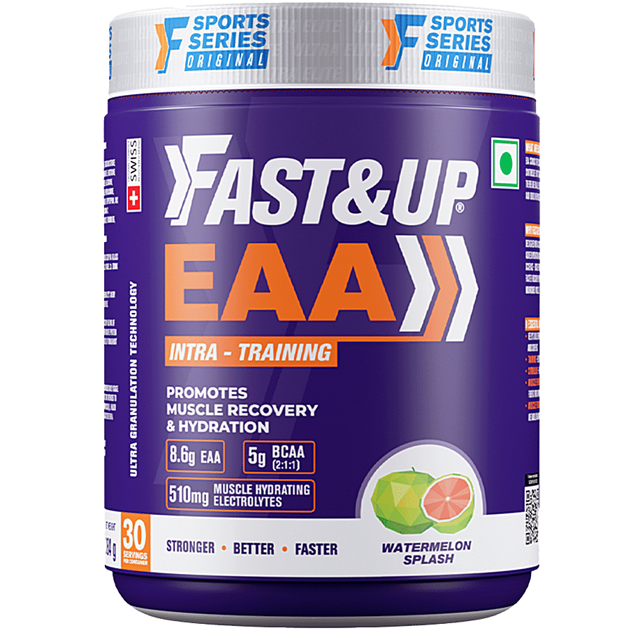 Fast&Up EAA Intra Workout Drink With BCAA + Electrolyte Blend + Vitamin Booster Helps Provide Muscle Recovery