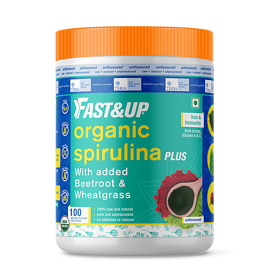 Fast&Up Organic Spirulina Plus - Wheatgrass & Beetroot