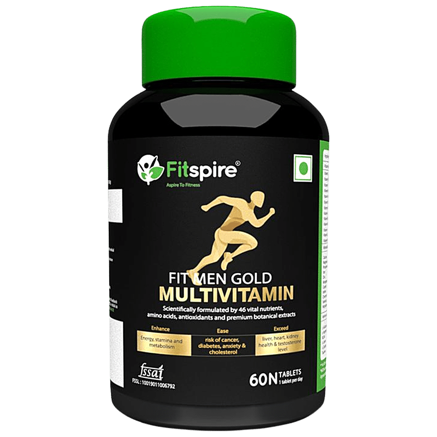 Fitspire Fit Men Gold Multivitamin Tablet - For Energy