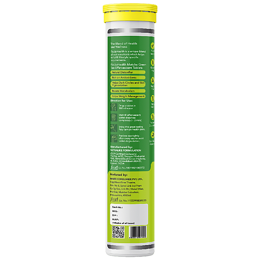 Fixuphealth Effervescent Tablets - Matcha GreenTea