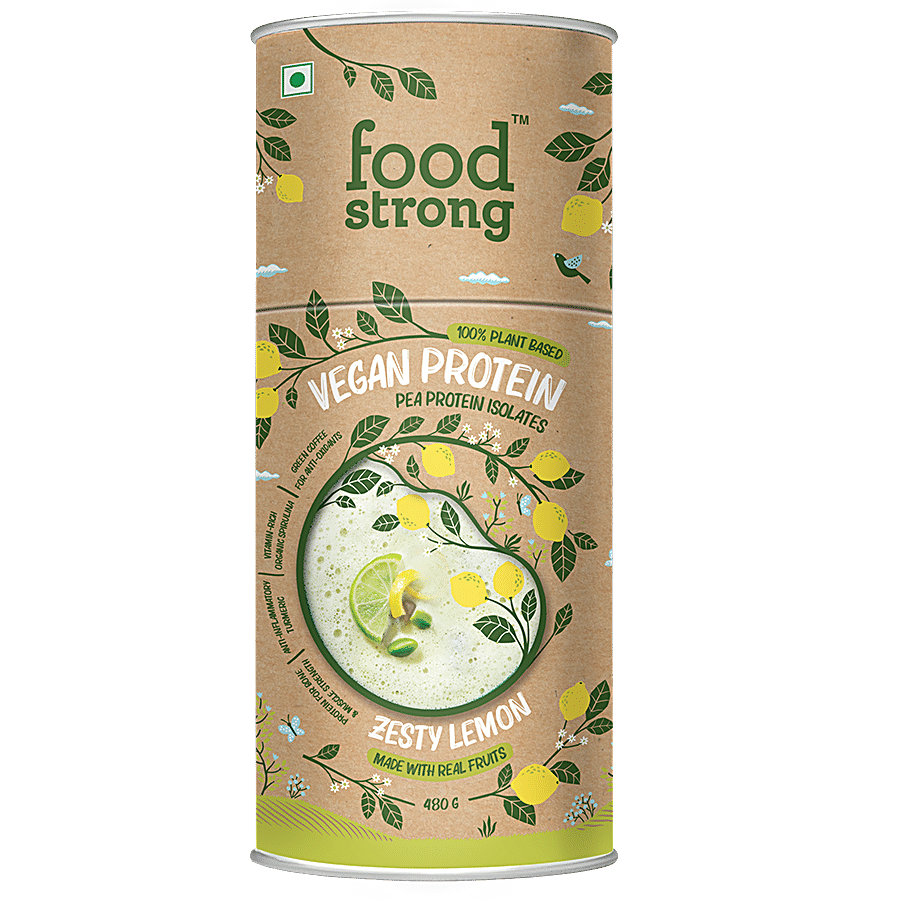 Foodstrong 100% Plant Based Vegan Protein Powder - Made With Real Fruits