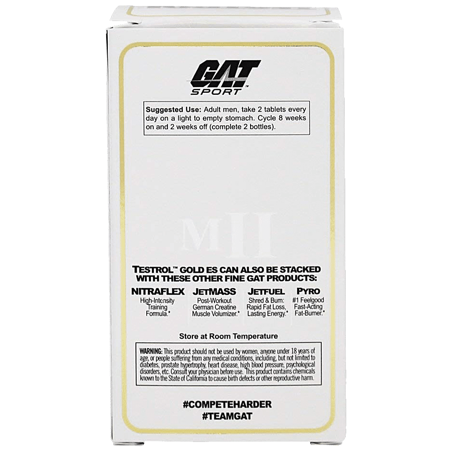 GAT Sport Testrol Gold ES Testosterone Booster Tablet - Dietary Supplement