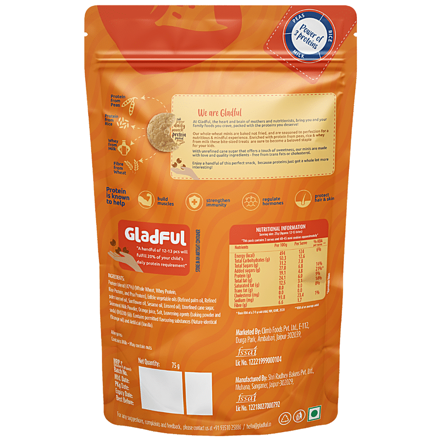 Gladful Protein Mini Cookies - Orangey