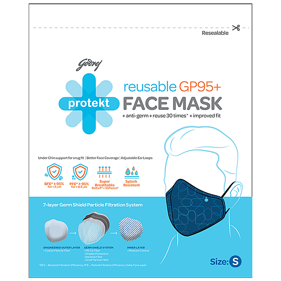 Godrej Protekt GP 95+ Reusable Face Mask - 7 Layer Germ Shield Protection