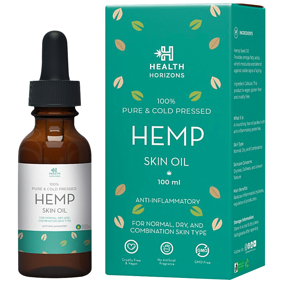 Health Horizons Cold Pressed Hemp Oil - With Omega 6