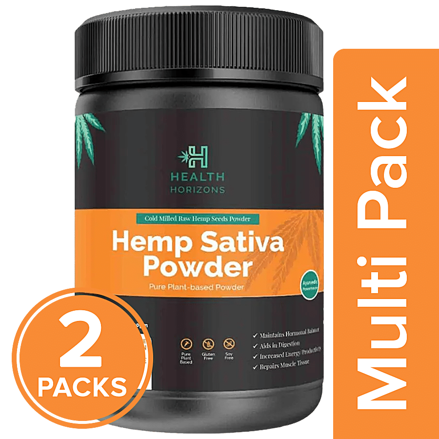 Health Horizons Hemp Sativa Powder - Cold Milled Raw Seeds