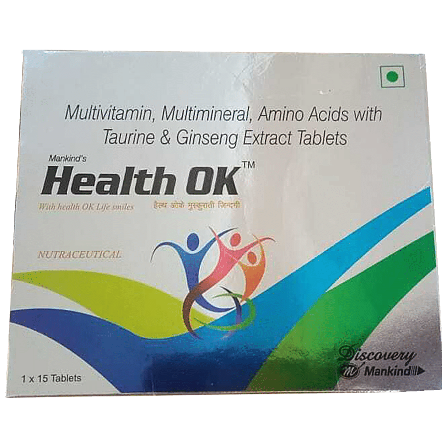 Health OK Multivitamin & Mineral Tablets - For Energy & Overall Health With Added Immunity