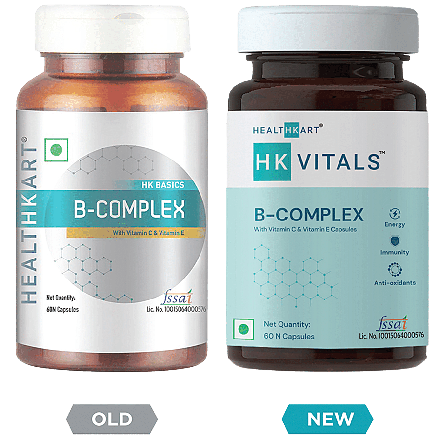 HealthKart HK Vitals B-Complex Supplement Capsule - Enhances Energy & Immunity