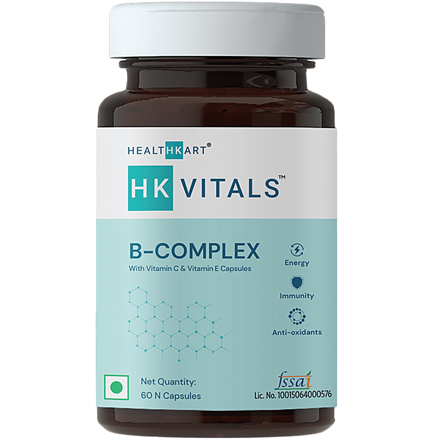 HealthKart HK Vitals B-Complex Supplement Capsule - Enhances Energy & Immunity