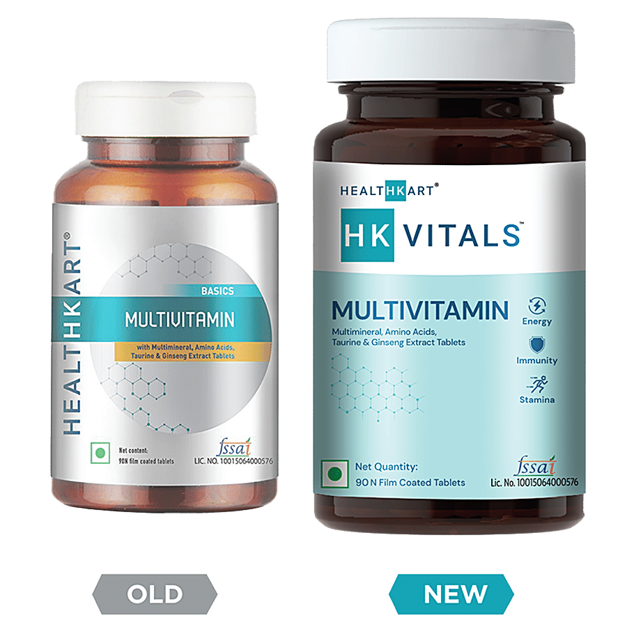 HealthKart Multivitamin Tablets - With Ginseng Extract & Taurine