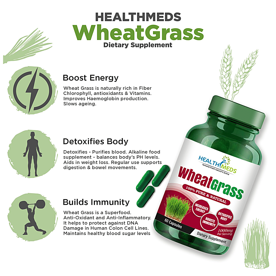 Healthmeds Wheat Grass Dietary Supplement