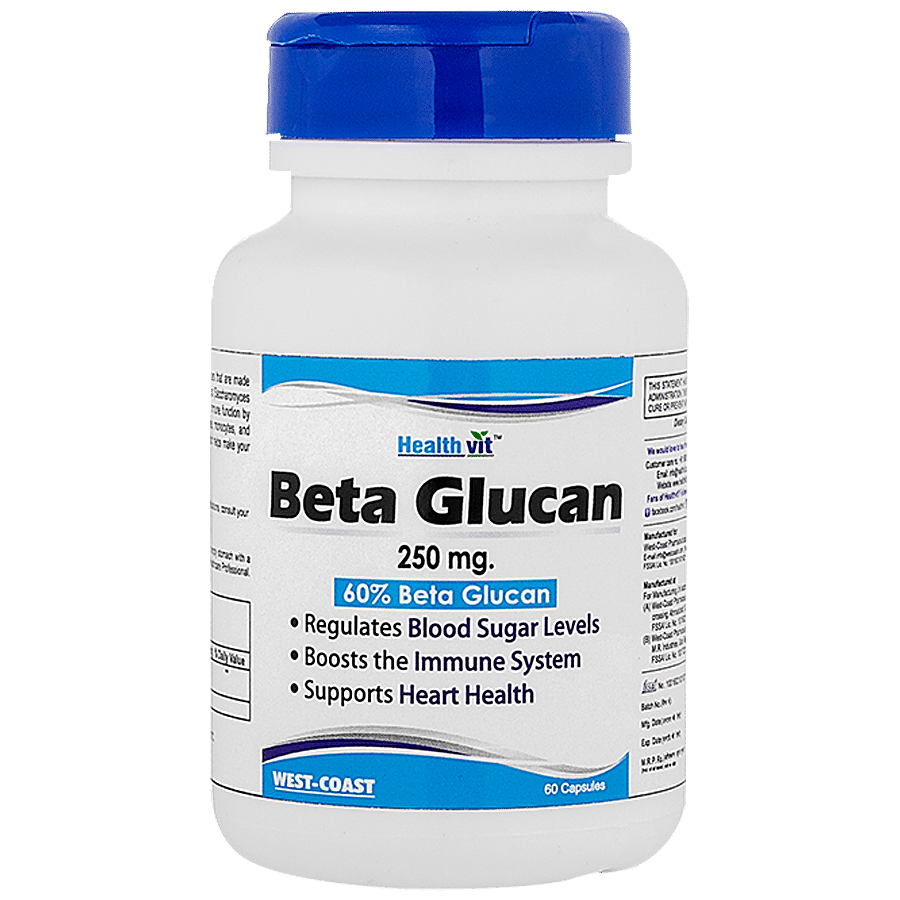 Healthvit Beta Glucan 250mg Capsules - Supports Immune System