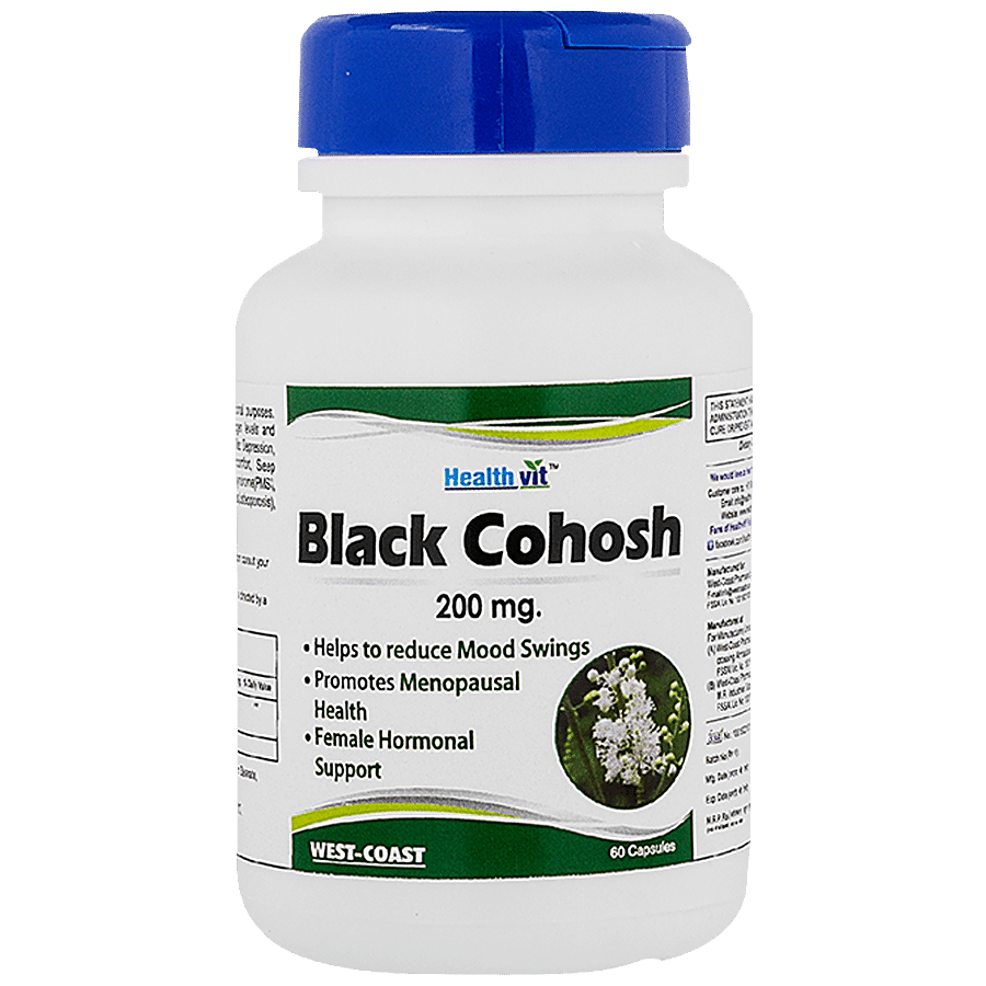 Healthvit Black Cohosh 200 mg Capsules - Female Hormonal Support