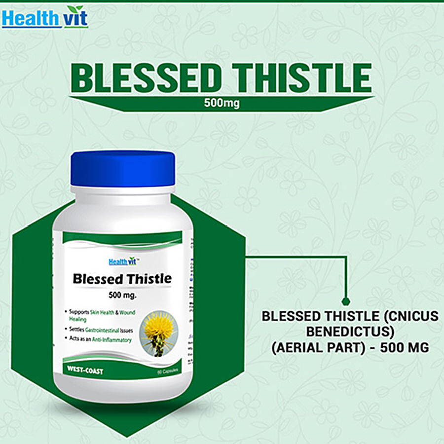 Healthvit Blessed Thistle 500 mg Capsules - Supports Skin Health