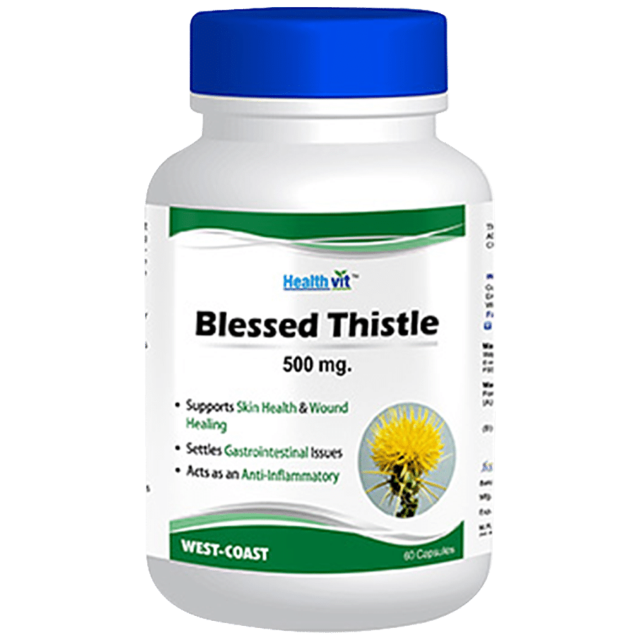 Healthvit Blessed Thistle 500 mg Capsules - Supports Skin Health