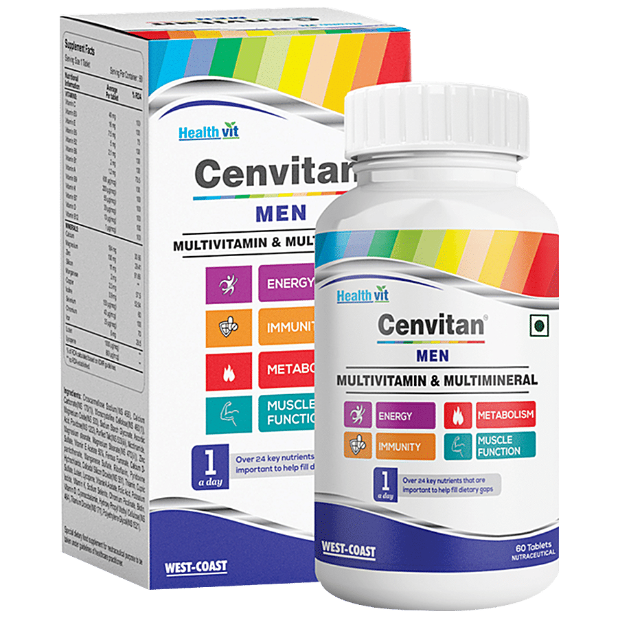 Healthvit Cenvitan Multivitamin & Multimineral Tablets - For Men