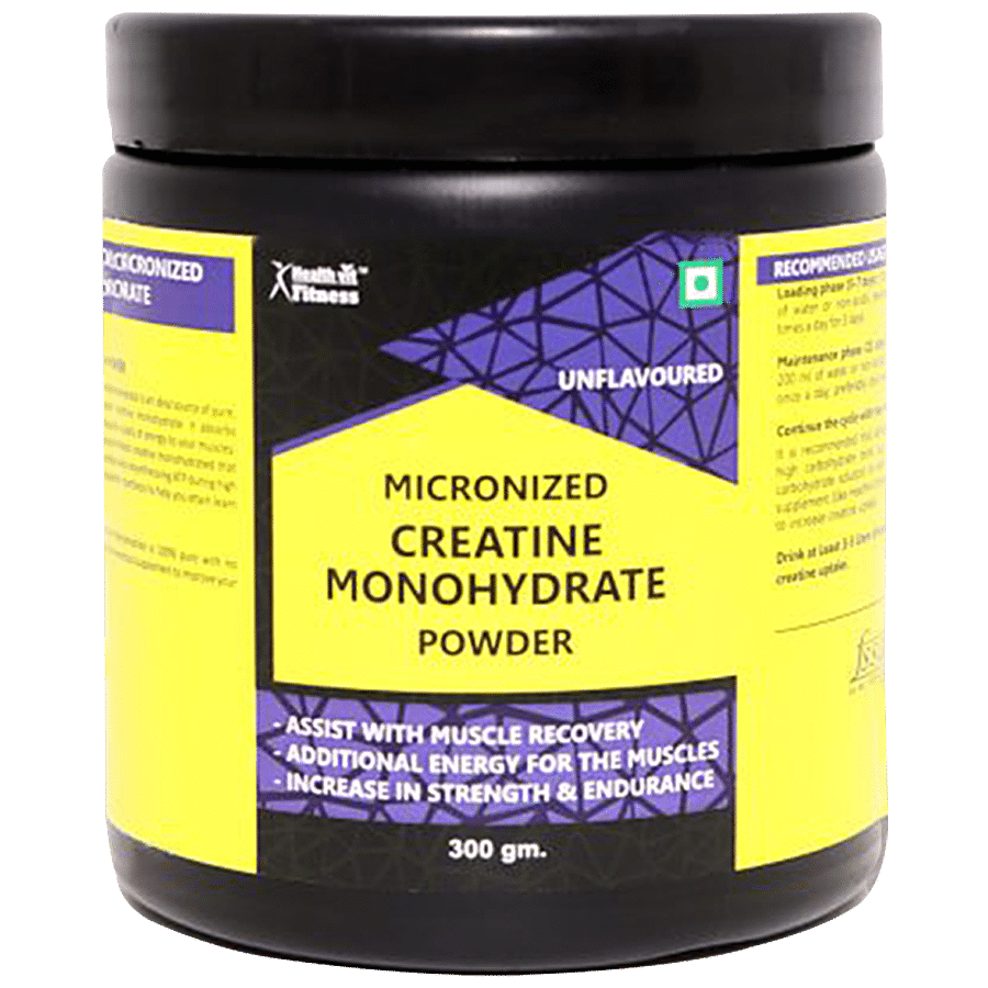 Healthvit Fitness Health Supplement - Micronised Creatine Monohydrate Powder