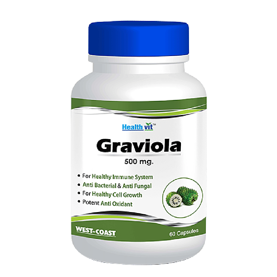 Healthvit Graviola 500 mg Capsules - For Healthy Immune System