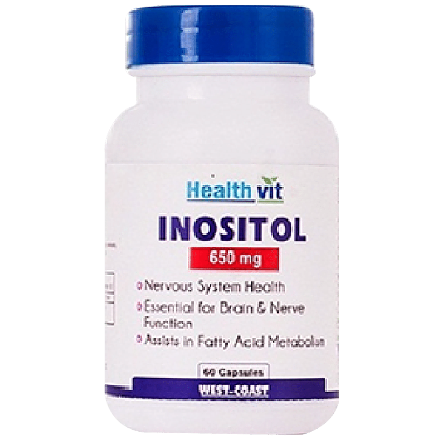 Healthvit Inositol 650  mg Capsules - Nervous System Health