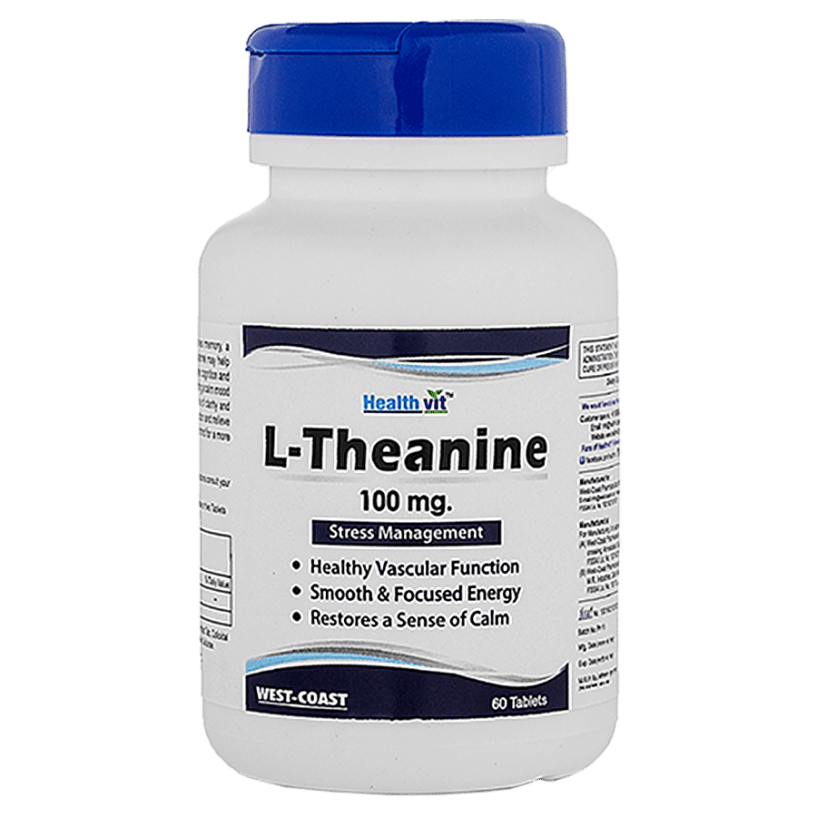 Healthvit L-Theanine 100 mg Tablets - Stress Management