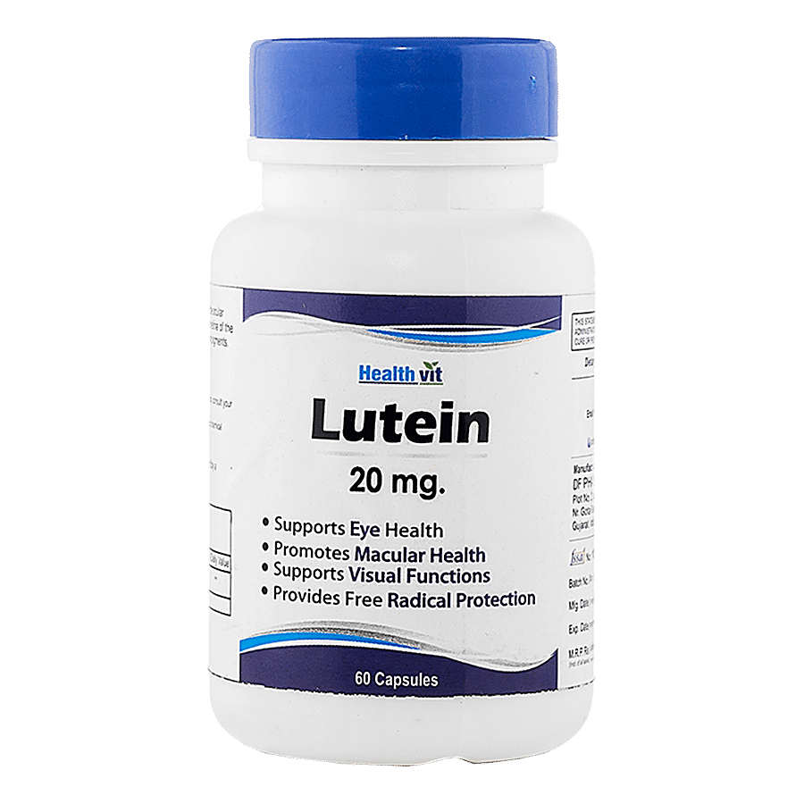 Healthvit Lutein 20 mg Capsules - Nutrition For Eye