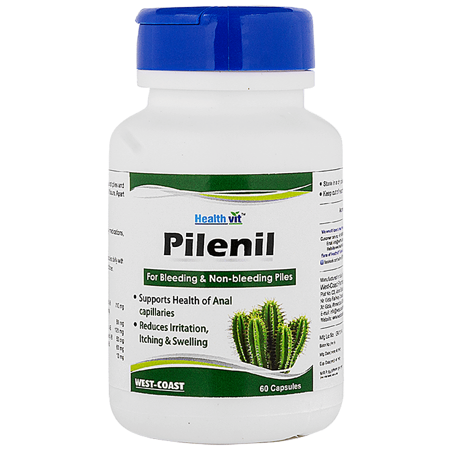 Healthvit Pilenil Capsules - For Bleeding & Non-bleeding Piles