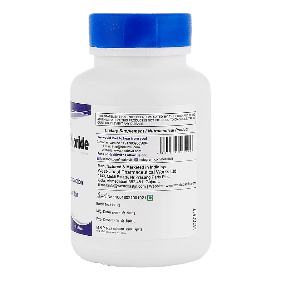 Healthvit Potassium Chloride 99 mg Tablets - Supports Kidney Function