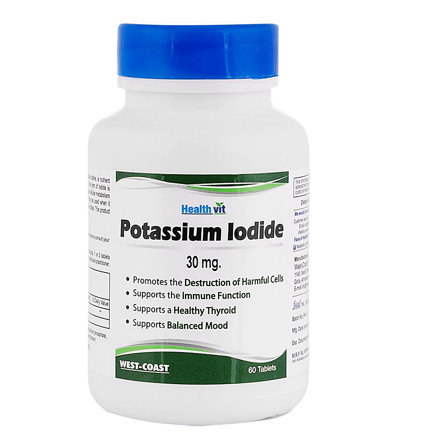 Healthvit Potassium Iodide 30 mg Tablets - Supports Immune Function