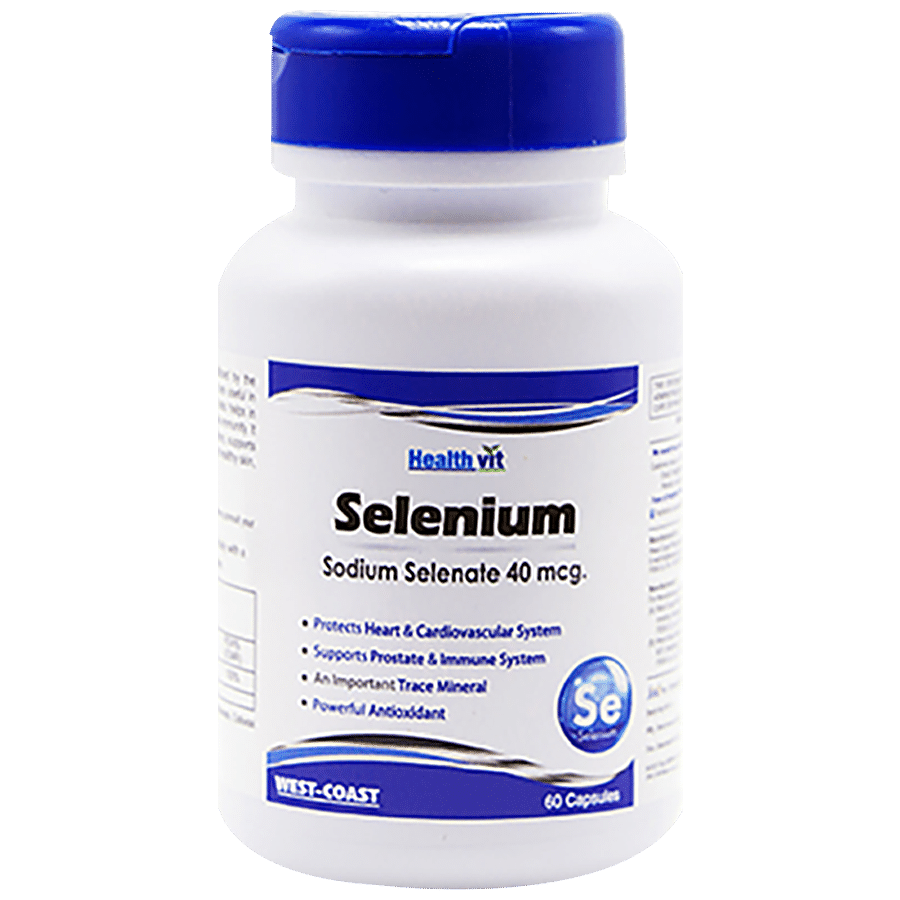 Healthvit Selenium Sodium Selenate 40 mcg Capsules - For Immune System Support