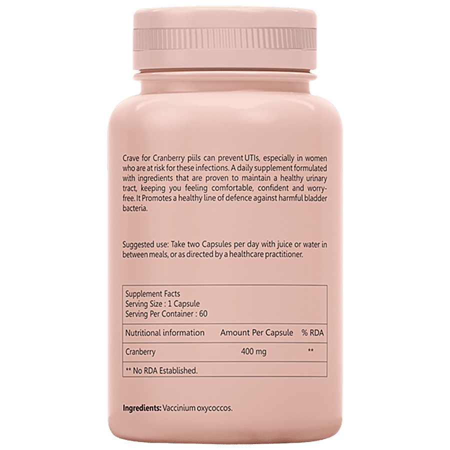 Healthvit UTI Support Supplement - SheNeed Crave For Cranberry