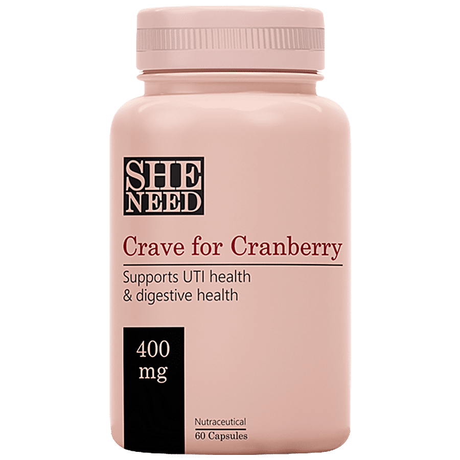 Healthvit UTI Support Supplement - SheNeed Crave For Cranberry