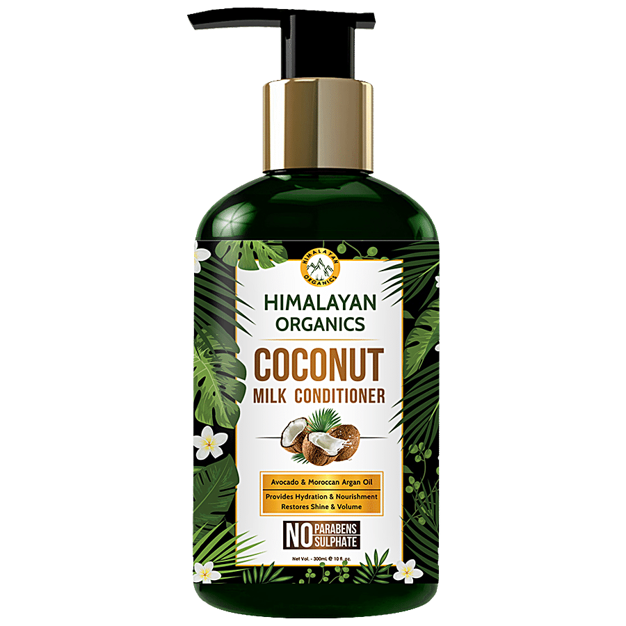 Himalayan Organics Coconut Milk Conditioner - Hydrates & Nourishes The Hair