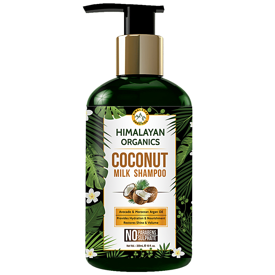 Himalayan Organics Coconut Milk Shampoo - Provides Hydration