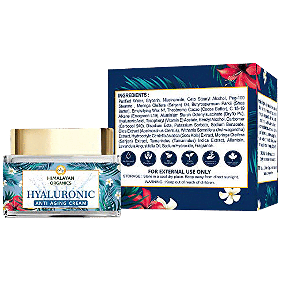 Himalayan Organics Hyaluronic Acid Face Cream - For Nourishment