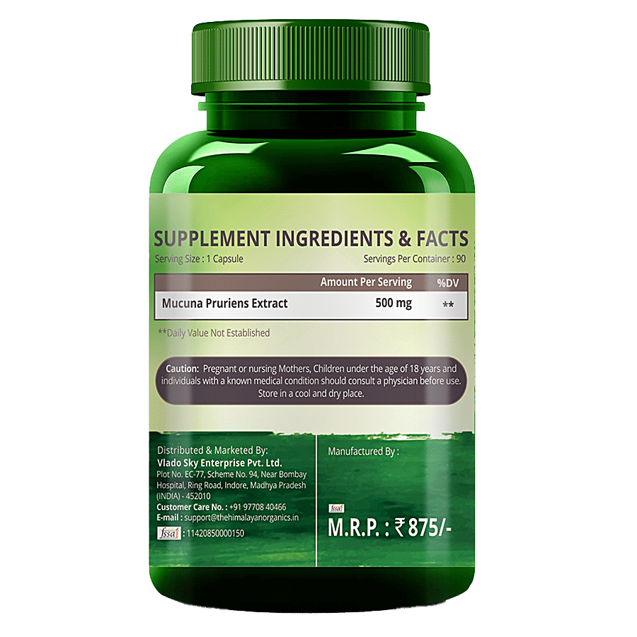 Himalayan Organics Mucuna Pruriens Kapikachhu Capsules - Health Booster