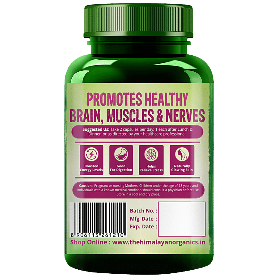 Himalayan Organics Plant Based B-Complex Capsules - Rich In Vitamin